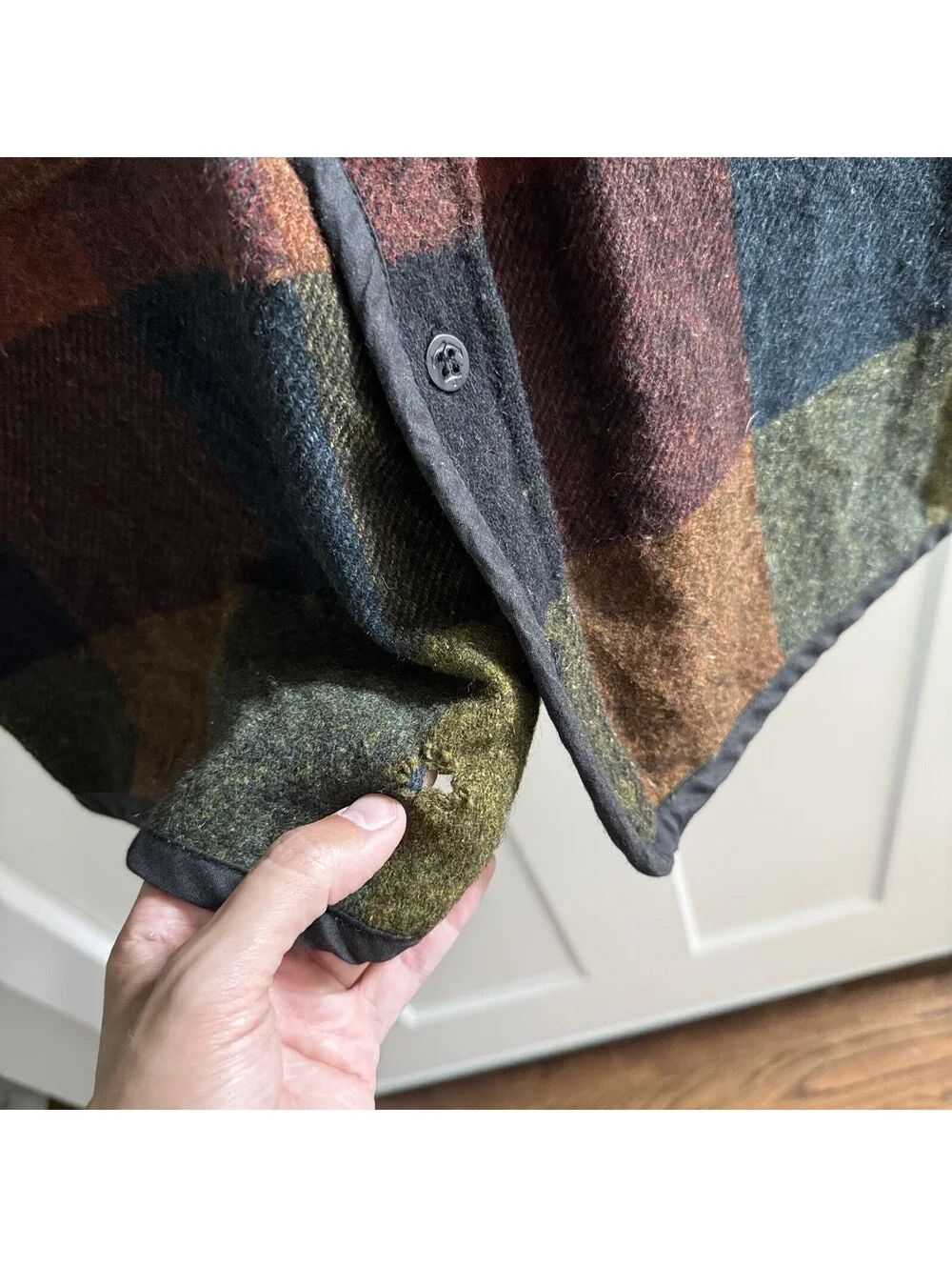 Vintage Cranbrook Plaid Wool Vest L Hunting Outdoors Patch Pocket 80s 90s